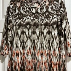 Chico's Multicolor Abstract Blouse